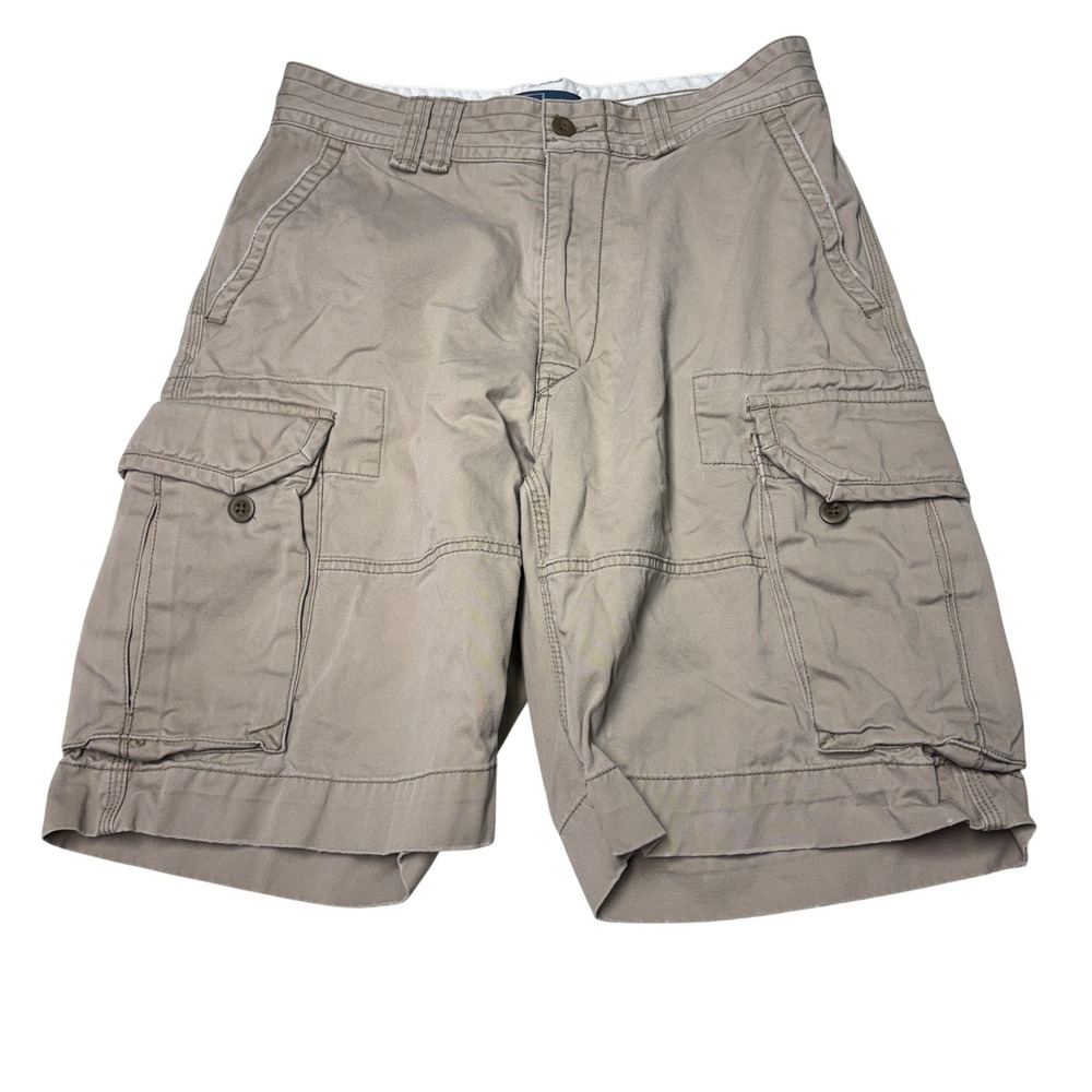 Vintage‎ Polo Ralph Lauren Mens Classic Polo Chino Cargo Shorts Khaki Tan 31X10